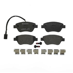 Jeu de plaquettes de frein avant avec contact d'avertissement d'usure et avec ac Brembo - Réf. 77365651 - Pièce adaptable