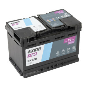Batterie AGM 72AH 760A EK720 Exide - Réf. 9678006180 - Pièce adaptable