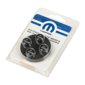 Jeu de 4 clapets de soupape noirs avec logo Jeep - Réf. K82214622 - Pièce origine