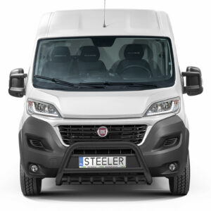 Barre de protection avant STEELER avec grille et kit de montage, revetement par - Réf. DBJ-R0070-00-B - Pièce adaptable