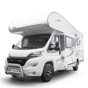 Barre de protection avant STEELER avec grille et kit de montage en acier inoxyda - Réf. DUCATOV2-R0070-00 - Pièce adaptable
