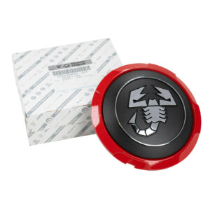 Enjoliveur Abarth Skorpion Gris avec bordure rouge - Réf. 52039524 - Pièce origine