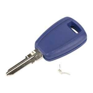 Cle de boitier Cle avec bouton sans logo *Bleu* - Réf. Fiat-SH-03D - Pièce origine