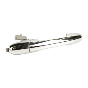 Poignée de porte chromée droite sans trou pour cylindre AG Automotive - Réf. 735592014 - Pièce adaptable