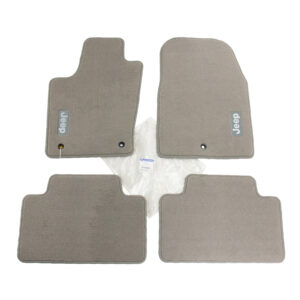 Ensemble de tapis de sol gris pierre moyen avec logo Jeep, lot de 4 - Réf. K82212176AC - Pièce origine