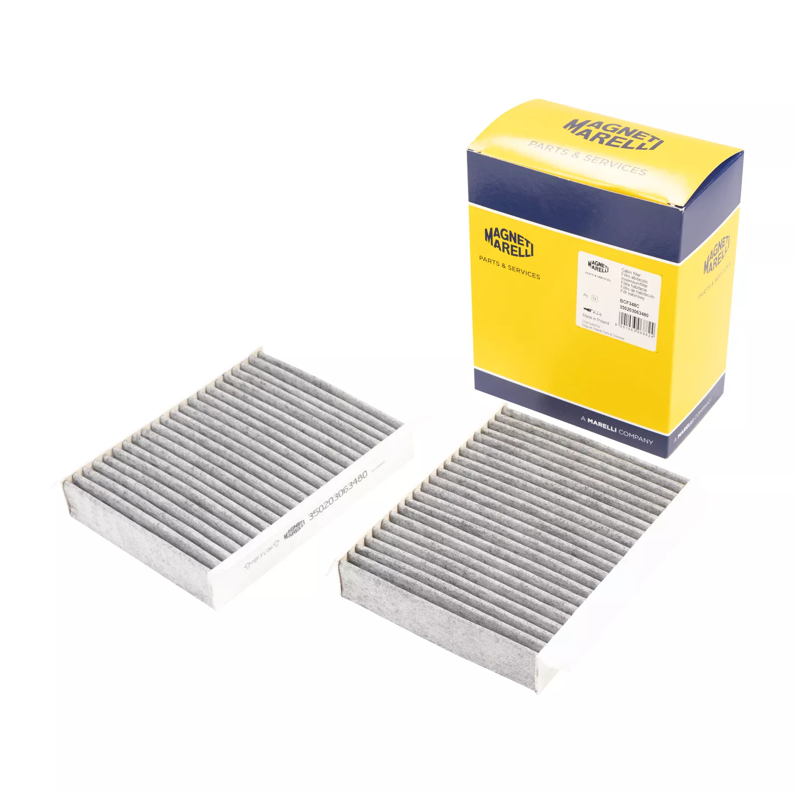 Ensemble de filtres a air d'habitacle filtres a charbon actif Magneti Marelli Magneti Marelli — Réf. 1880013MM