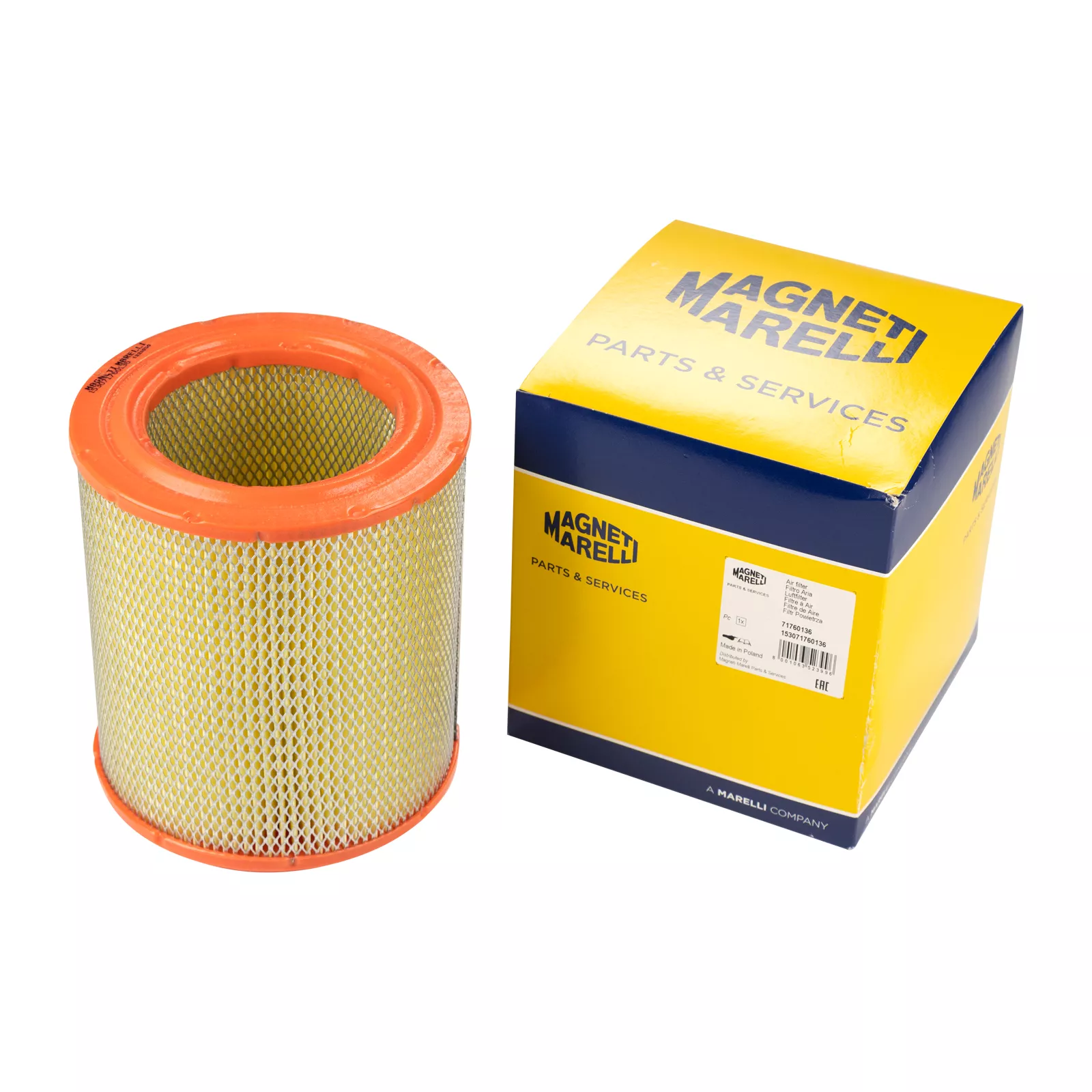 Cartouche de filtre à air ronde Magneti Marelli D1=160 D2=100 H=175 mm Magneti Marelli — Réf. 1890006MM