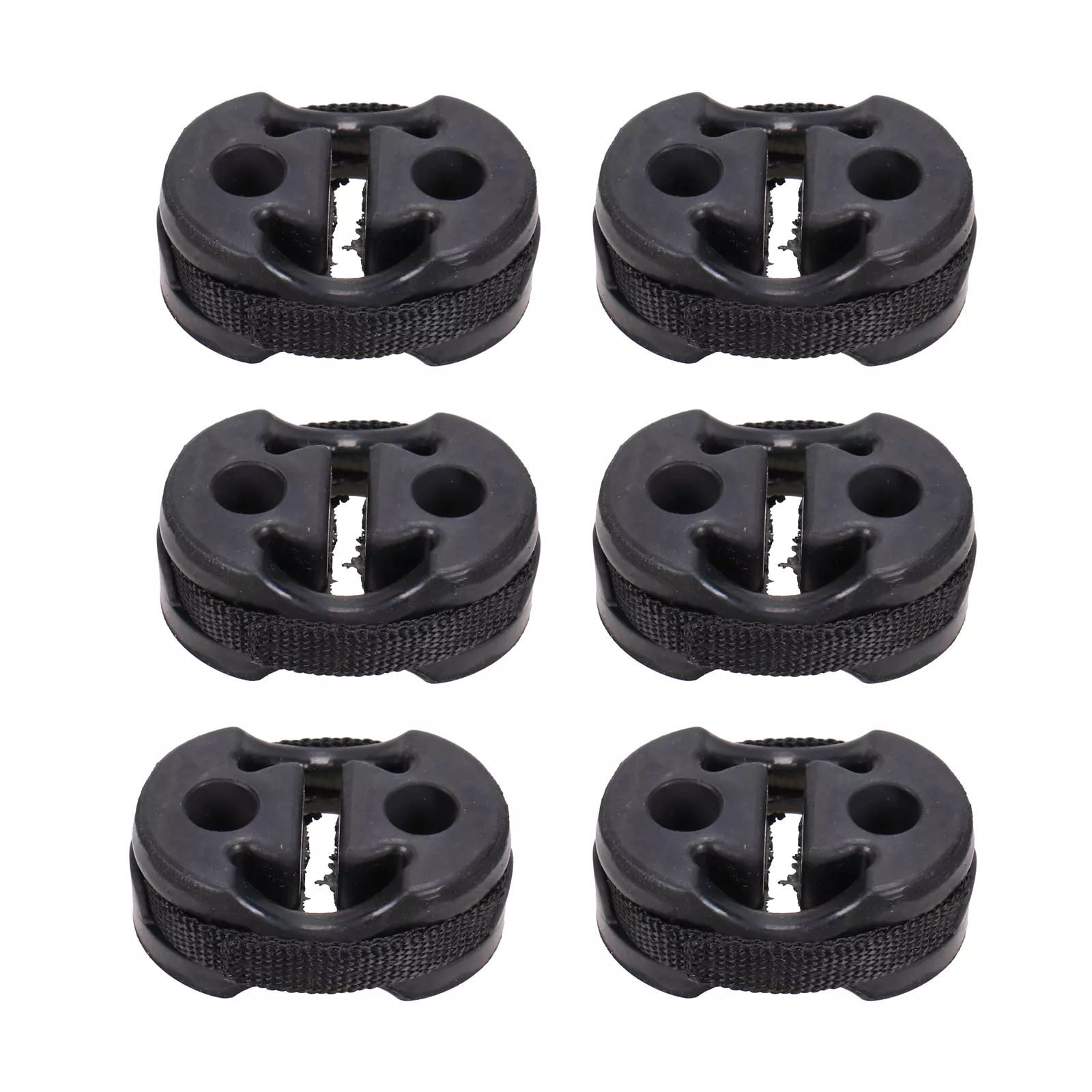 6 pieces de caoutchouc d'echappement arriere et central — Réf. 2430064