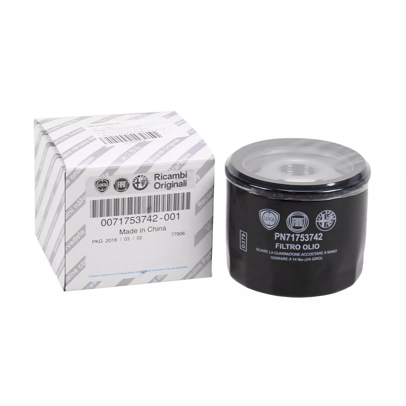 Filtre a huile d'origine Fiat (71753742) — Réf. 2630035OE
