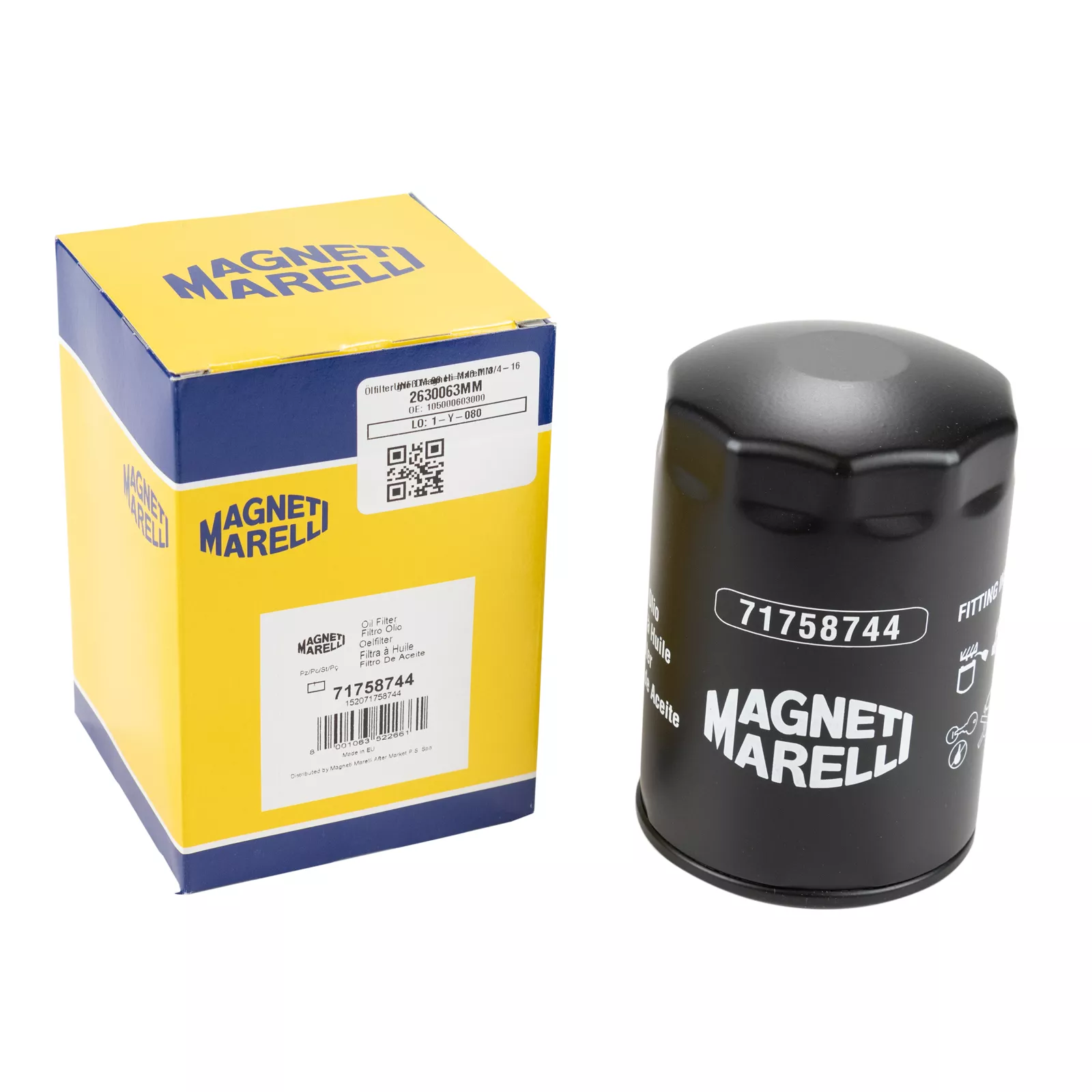 Filtre à huile grand Magneti Marelli 3/4-16 UNF D=96 H=140 MM Magneti Marelli — Réf. 2630063MM