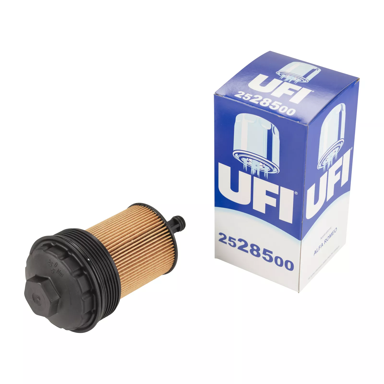 Cartouche de filtre à huile avec couvercle et joint UFI 25.285.00 UFI — Réf. 2632082UFI