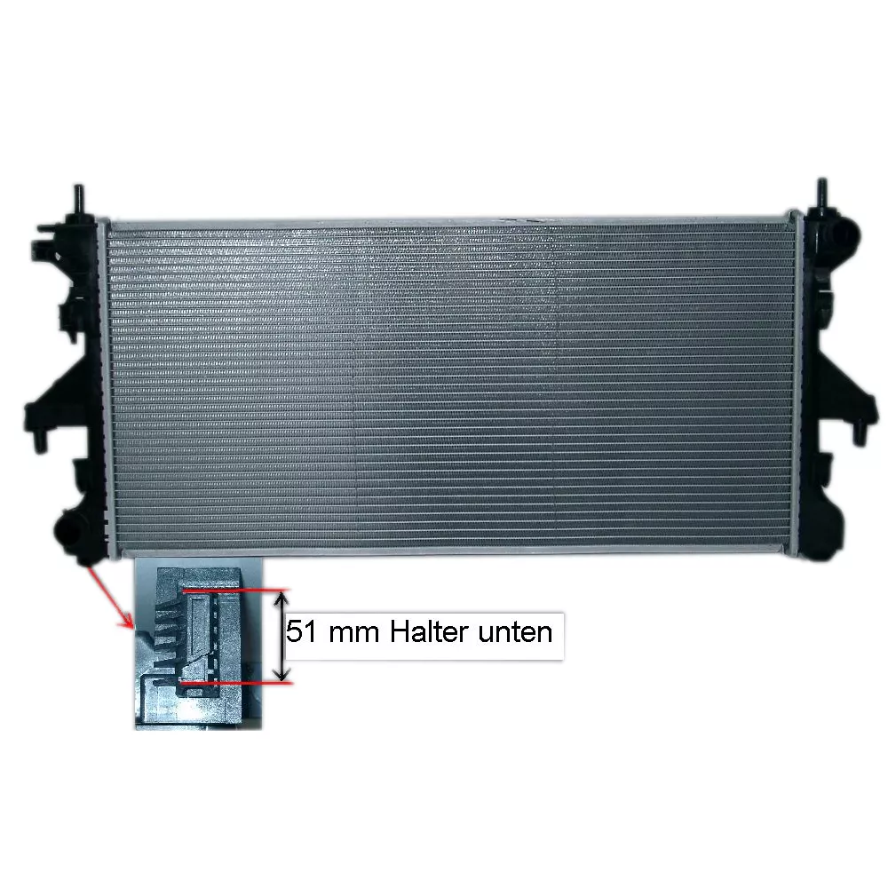 Refroidisseur moteur L=780 H=368 W=32 +/-support de climatisation en dessous de Nissens — Réf. 2780074