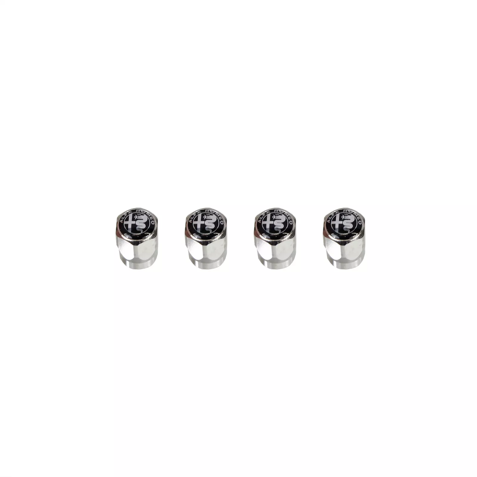 Jeu de bouchons de valve Alfa Romeo noir — Réf. 5851011OE