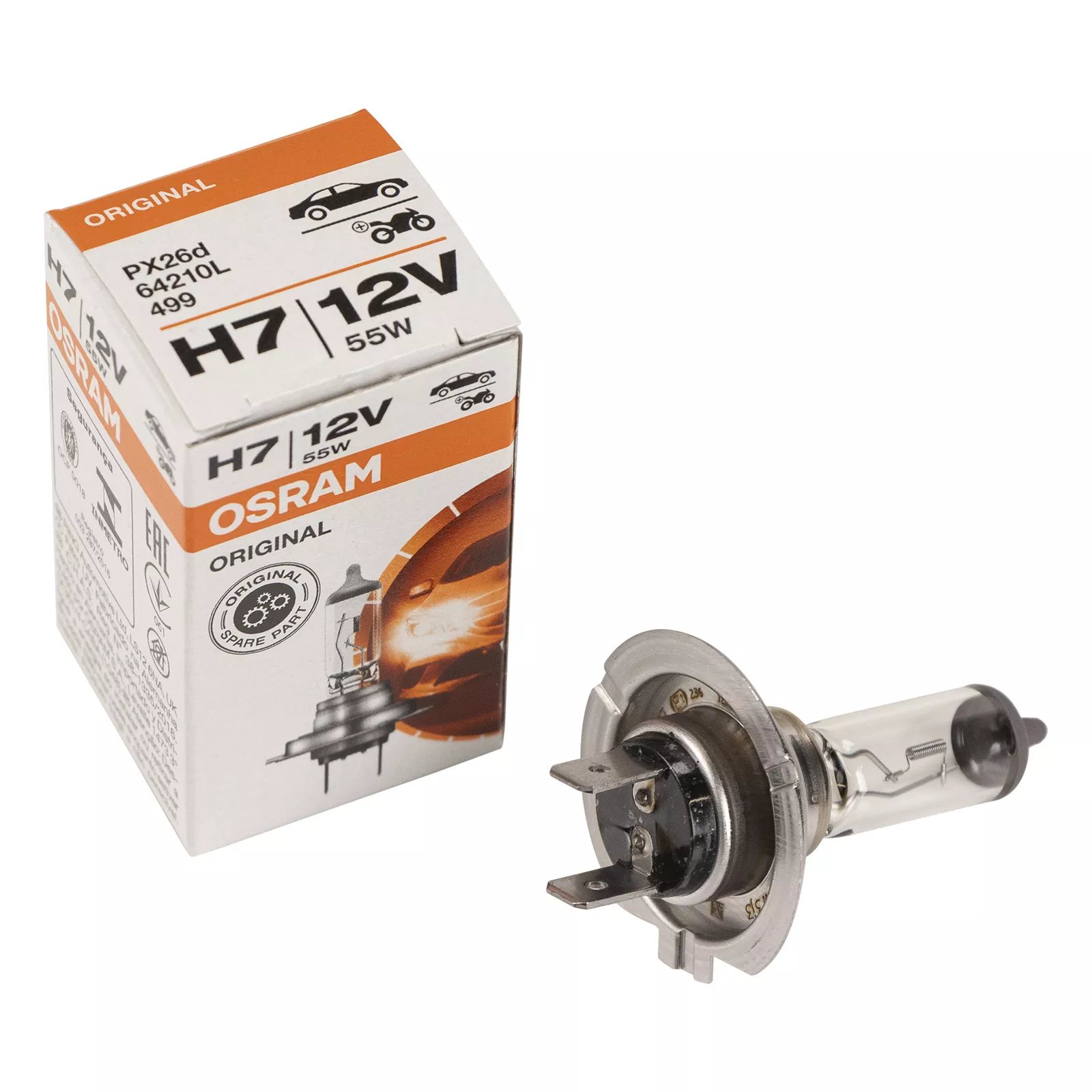 Ampoule de phare H7 55W 12V PX26d Longue Durée — Réf. 8240061OSRAM