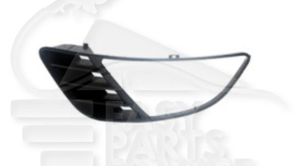 Grille de pare-chocs avant gauche conducteur avec emplacement antibrouillard noire Ford Fiesta 6 — Réf. 1324070