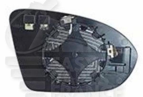 Glace de rétroviseur gauche conducteur chauffant Opel Astra K — Réf. 13396526