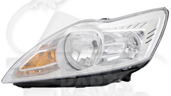 Optique avant gauche conducteur H1+H7 électrique avec moteur f / chromé Ford Focus — Réf. 1521193