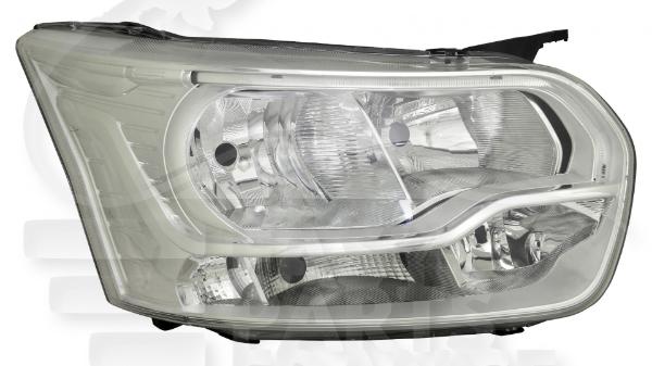 Optique avant droit passager H7+H15+H1 électrique avec moteur & feu de jour Led Ford Transit — Réf. 1877019