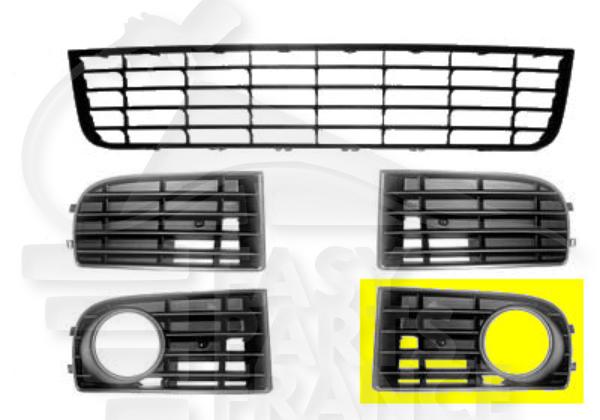 Grille de pare-chocs avant gauche conducteur avec emplacement antibrouillard noire sauf diesel Volkswagen Golf/5 — Réf. 1K0853665B9B9