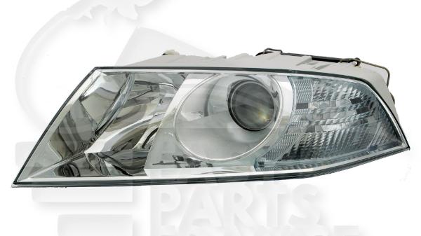 Optique avant gauche conducteur H1+H7 électrique avec moteur look Xenon Skoda Octavia — Réf. 1Z1941017Q