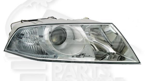 Optique avant droit passager H1+H7 électrique avec moteur look Xenon Skoda Octavia — Réf. 1Z1941018Q