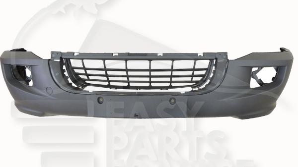 Pare-chocs avant mat-gris foncé avec emplacement antibrouillard sans aide au stationnement Volkswagen Crafter — Réf. 2E0807103S