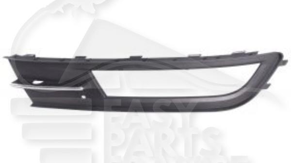 Grille de pare-chocs avant gauche conducteur avec emplacement antibrouillard noire Volkswagen Passat — Réf. 3G08546619B9