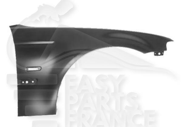 Aile avant droit passager + emplacement feu alu Bmw E46 Compact — Réf. 41357016206
