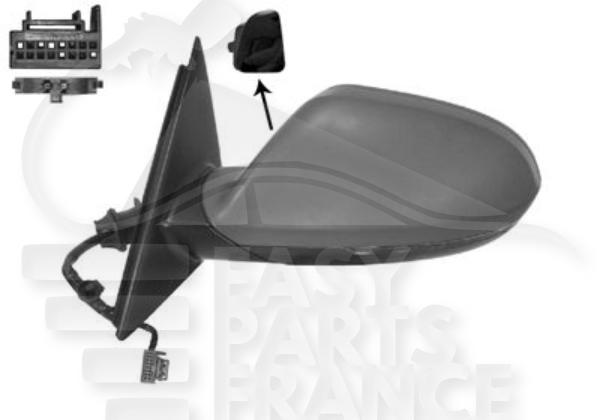 Rétroviseur gauche conducteur électrique chauffant à peindre rabattable électrique avec bds avec feu 12 pins Audi A6 — Réf. 4G1857409BA01C