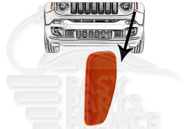 Feu latt avant gauche conducteur Jeep Renegade — Réf. 51953116