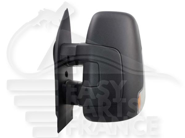 Rétroviseur gauche conducteur manuel noir bras court avec sonde- avec feu 4 pins Iveco Daily — Réf. 5802028035