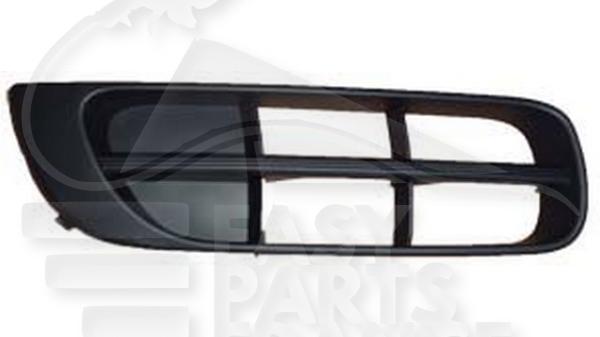 Grille de pare-chocs avant droit passager noire Skoda Fabia — Réf. 5J08073689B9