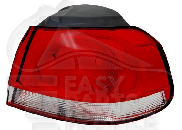 Feu arrière droit passager extérieur rouge Volkswagen Golf 6 — Réf. 5K0945096N