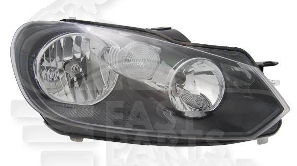 Optique avant droit passager H7+H15 électrique avec moteur Volkswagen Golf 6 — Réf. 5K1941006S