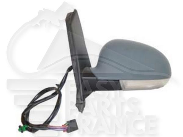 Rétroviseur gauche conducteur électrique chauffant à peindre rabattable électrique avec feu & feu de sol Volkswagen Golf/5 Plus — Réf. 5M1857507AJ9B9