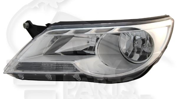 Optique avant gauche conducteur H7+H7 électrique avec moteur Volkswagen Tiguan — Réf. 5N1941031AB