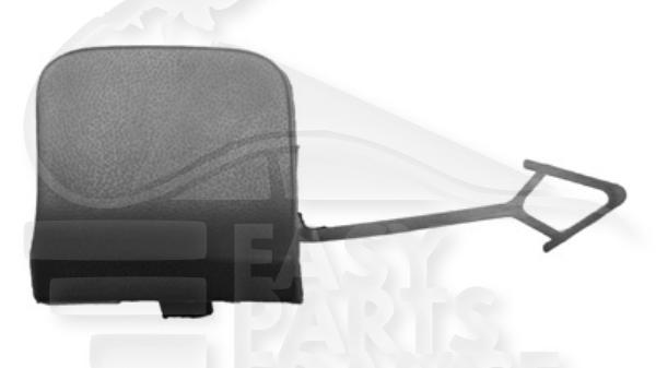 Cache crochet de pare-chocs arrière à peindre Volkswagen Tiguan — Réf. 5NA807441AGRU
