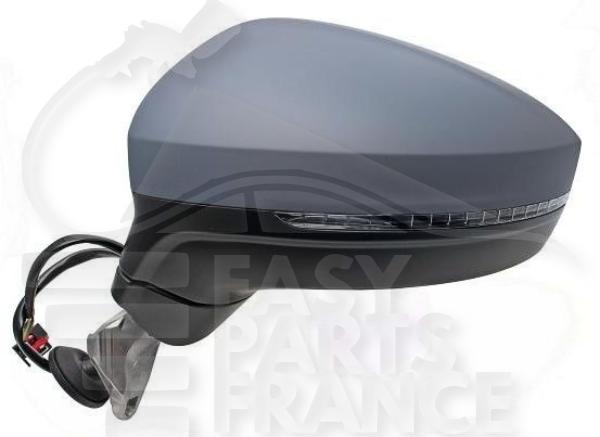 Rétroviseur gauche conducteur électrique chauffant à peindre rabattable électrique & memo avec feu & feu de sol 15 pins Volkswagen Tiguan — Réf. 5NB857507G9B9