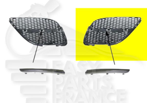 Grille de capot gauche conducteur Nissan Almera N16 — Réf. 62330BN700