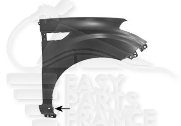Aile avant droit passager avec emplacement feu avec moulure Kia Soul — Réf. 663212K500