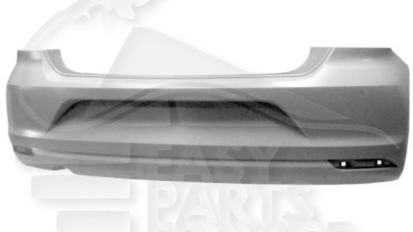 Pare-chocs arrière à peindre sans packontrol- grosse sortie échappement Volkswagen Polo — Réf. 6C6807421AGRU