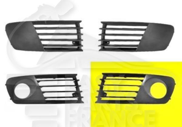 Grille de pare-chocs avant gauche conducteur avec emplacement antibrouillard noire Seat Ibiza — Réf. 6L0853665L9B9