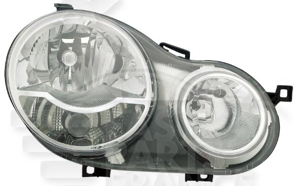 Optique avant droit passager H7+H1 électrique avec moteur Volkswagen Polo M/Valeo — Réf. 6Q1941008AF