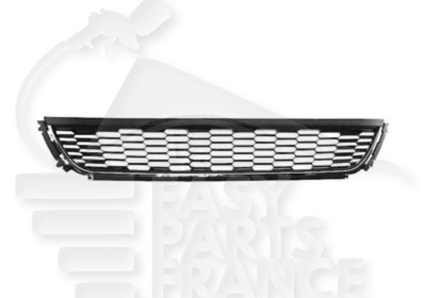 Grille centrale de pare-chocs avant noire avec moulure chromée Volkswagen Polo — Réf. 6R08536719B9