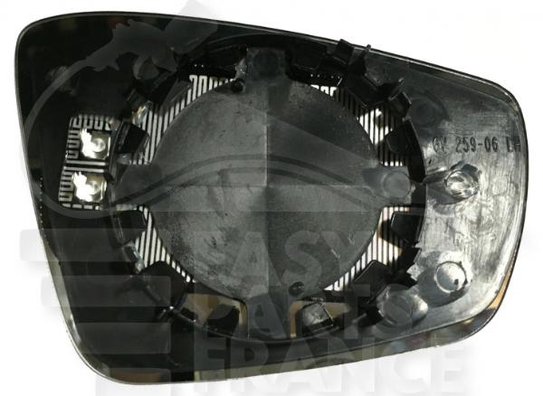Glace de rétroviseur gauche conducteur chauffant Volkswagen Polo — Réf. 6R0857521F