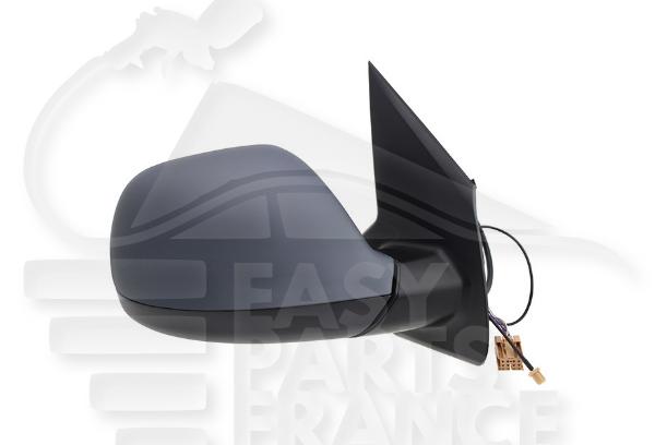Rétroviseur droit passager électrique chauffant rabattable électrique à peindre 9 pins avec antenne fm2 Volkswagen — Réf. 7E1857408AL9B9