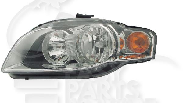 Optique avant gauche conducteur H7+H7 électrique avec moteur feu orange Audi A4 — Réf. 8E0941003AJ