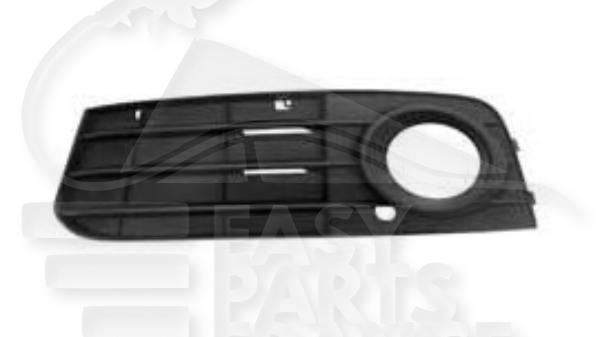 Grille de pare-chocs avant droit passager avec emplacement antibrouillard sans moulure antibrouillard chromée Audi A4 — Réf. 8K0807682A01C