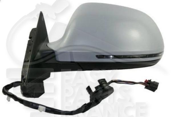 Rétroviseur gauche conducteur électrique chauffant à peindre rabattable avec feu 10 pins -> Audi A3 3 Ptes — Réf. 8P1858531DC