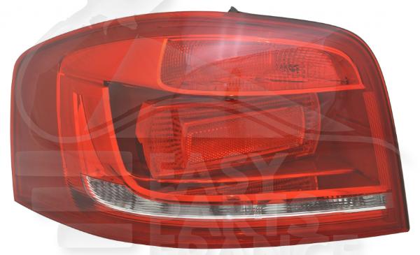 Feu arrière gauche conducteur rouge -> Audi A3 3 Ptes — Réf. 8P3945095